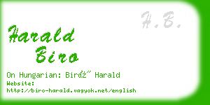 harald biro business card